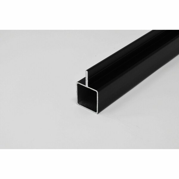 Eztube Extrusion for 1/4in Recessed Panel  Black, 84in L x 1in W x 1in H 100-130-7 BK